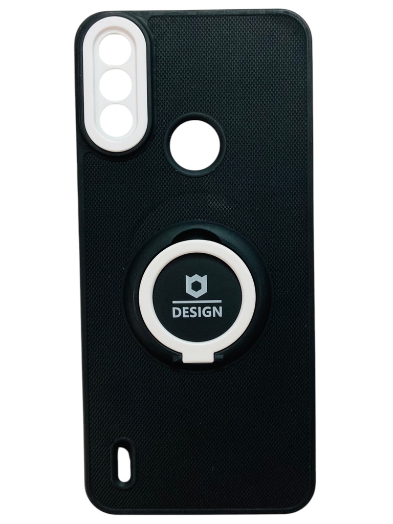CASE ANILLO SILICON (MOTOROLA E7 POWER) (NEGRO)