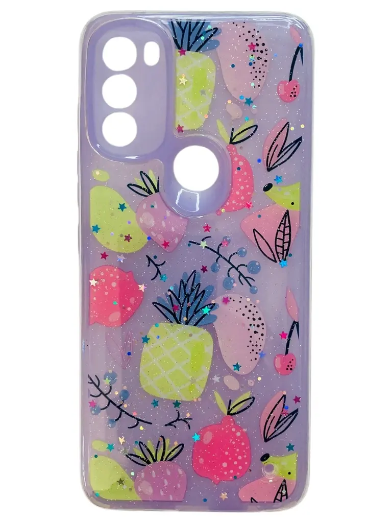 CASE BRILLO DISEÑO (MOTOROLA G71) (FLORAL)