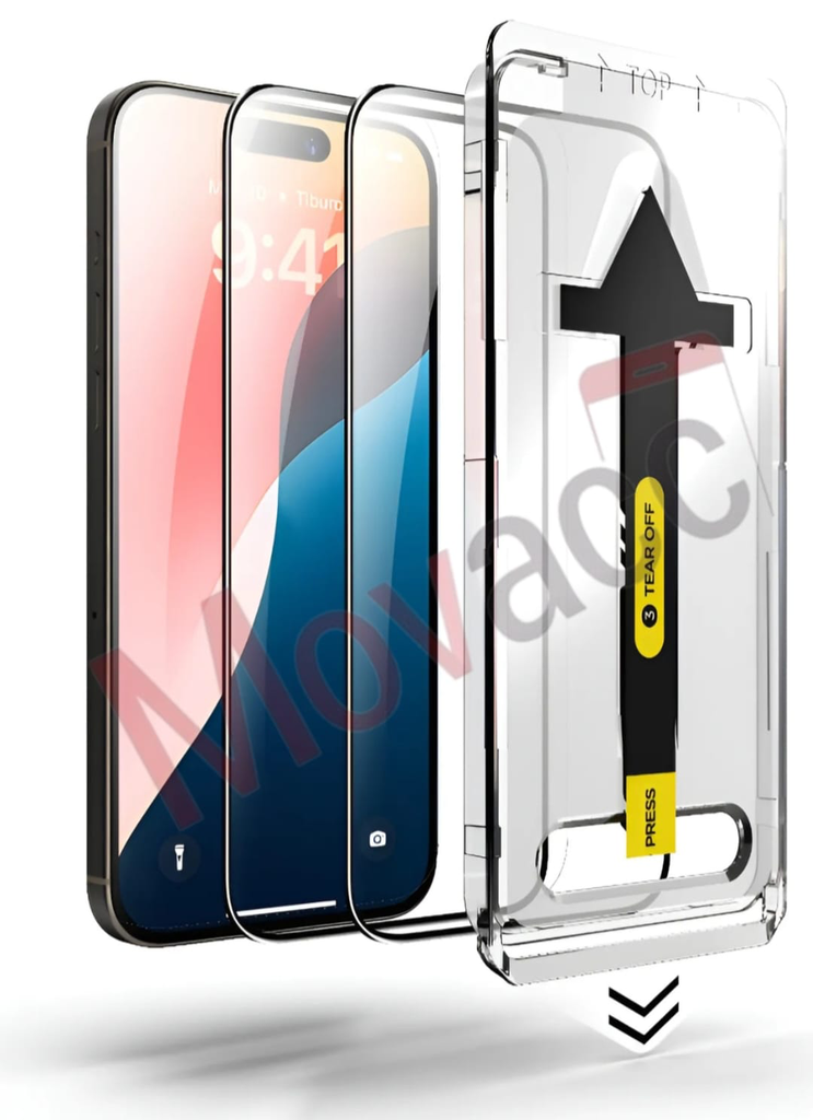 2 MICAS PRIVACIDAD PREMIUM CON INSTALADOR (IPHONE 15 PRO)