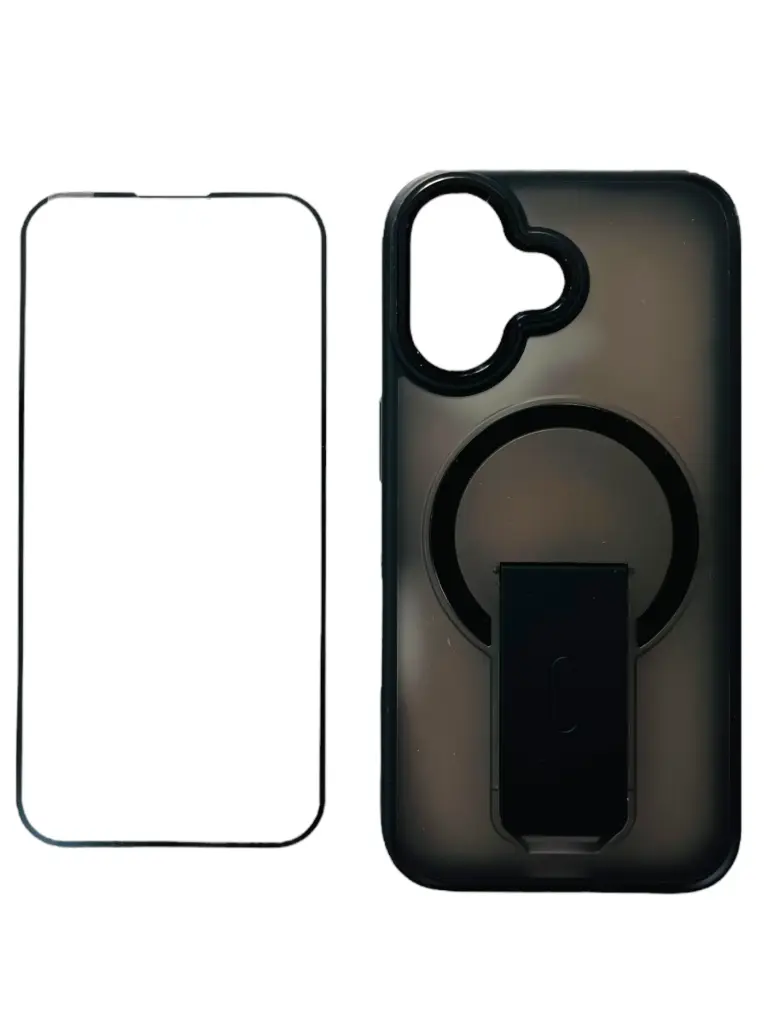 CASE SOPORTE ELEGANTE (IPHONE 16) (NEGRO)