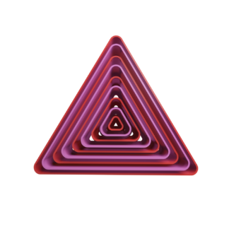 Set Triangulos Equilateros Redondeados Cortador de Galletas