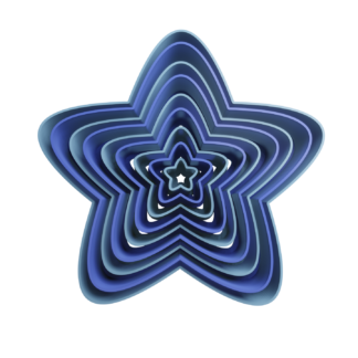 Set Estrellas Redondeadas 5 Puntas Cortador de Galletas