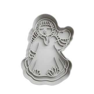 Angel con Corazon Cortador de Galletas