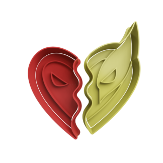 Deadpool y Wolverine Corazon Cortador de Galletas