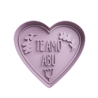 Corazón -Te amo Abu Cortador de Galletas