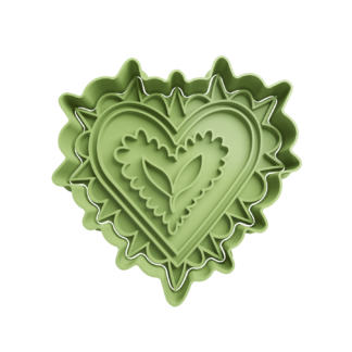 Corazon Decorado Cortador de Galletas