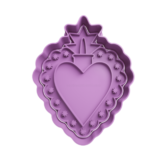 Corazon Decorado Cortador de Galletas