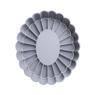 Ovalo con Petalos Cortador de Galletas