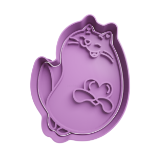 Gatito con Corazon Cortador de Galletas