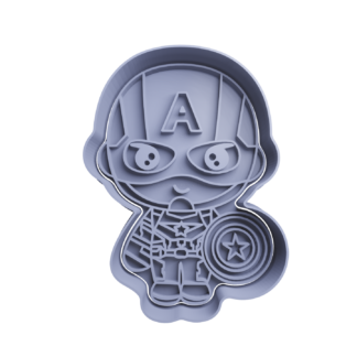 Capitan America Chibi Cortador de Galletas