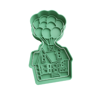 Casa con Globos Cortador de Galletas