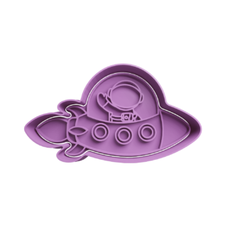 Astronauta en Cohete Cortador de Galletas
