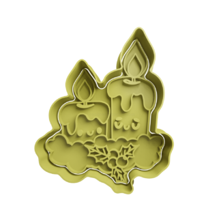 Velas con Muerdago Cortador de Galletas