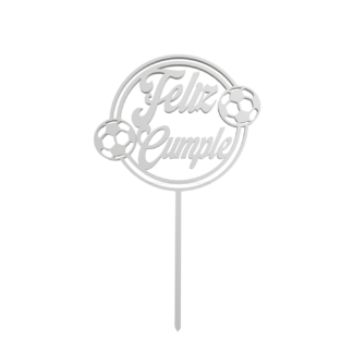 Feliz Cumpleaños Futbol Topper Cupcake