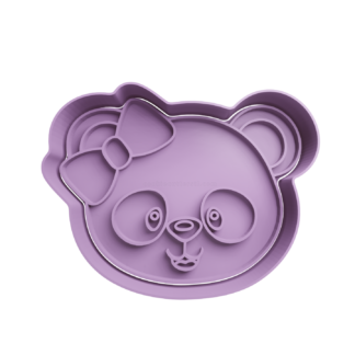 Osito Panda con Moño Cortador De Galletas