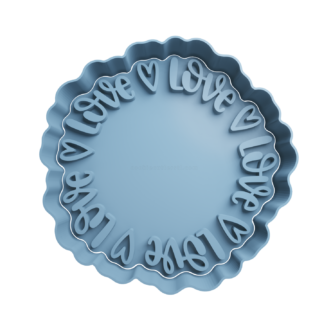 Circulo con Corazones LOVE Cortador de Gallestas