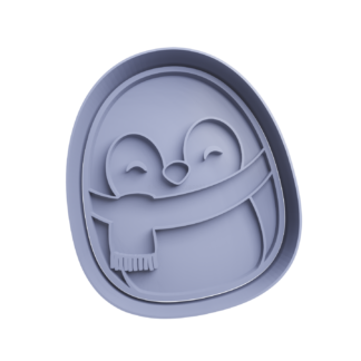 Squishmallows Luna Penguin con Bufanda Cortador de Galletas