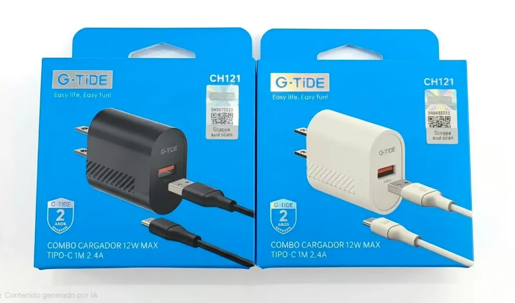 COMBO CARGADOR TIPO C 12W (CH121)