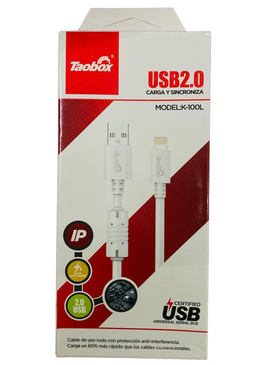 CABLE TAOBOX 1.5M PARA IPHONE (LIGHTNING K-100L)